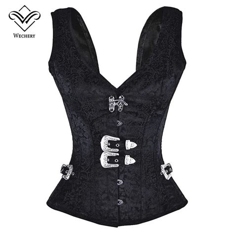 Buy Wechery Steampunk Corset Gothic Clothing Corsets