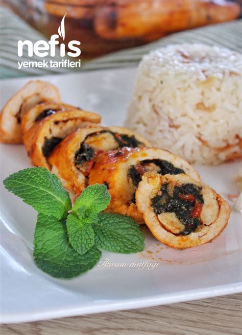 Ispanaklı Tavuk Sarma Nefis Yemek Tarifleri 8558273