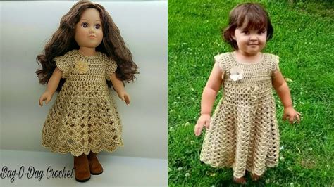 How To Crochet Doll Dress Lil Doll On The Prairie Doll Dress