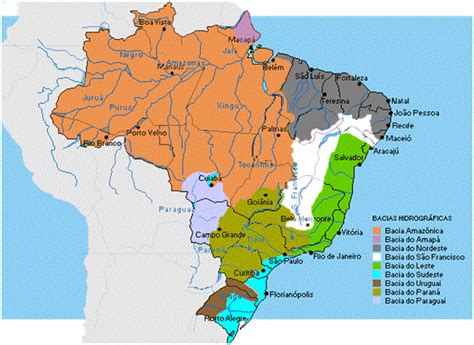 Hidrografia Do Brasil Principais Rios E Bacias Hidrográficas