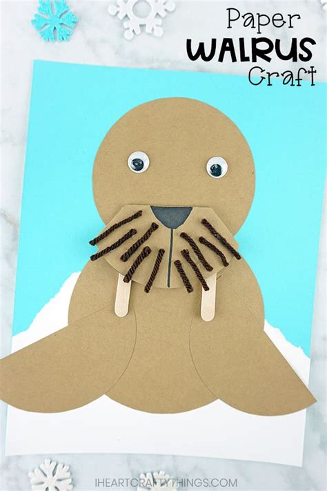 Paper Walrus Craft For Kids Arctic Animals Crafts Winter Animal