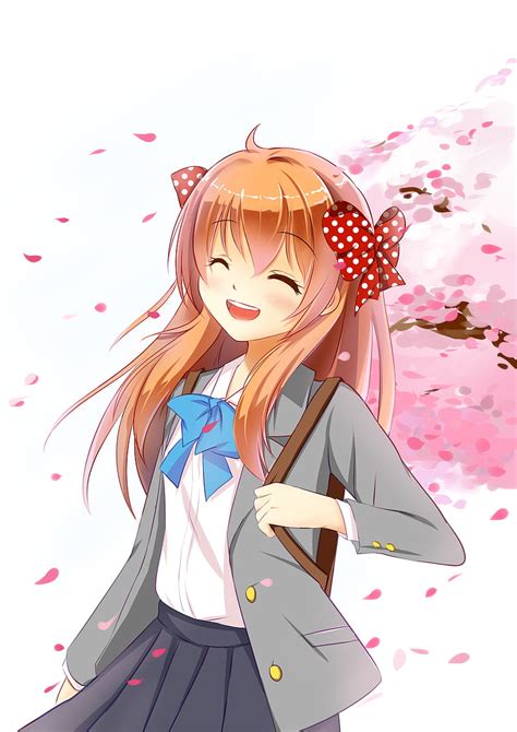 Sakura Chiyo Gekkan Shoujo Nozaki Kun Smiling Cherry Blossom Orange