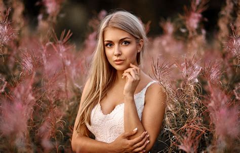 Wallpaper Look Model Portrait Makeup Hairstyle Blonde Beauty T