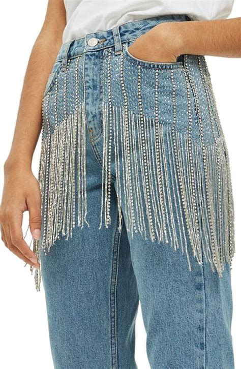 Джинсы с бисером / Переделка джинсов / ВТОРАЯ УЛИЦА | Denim fashion ...