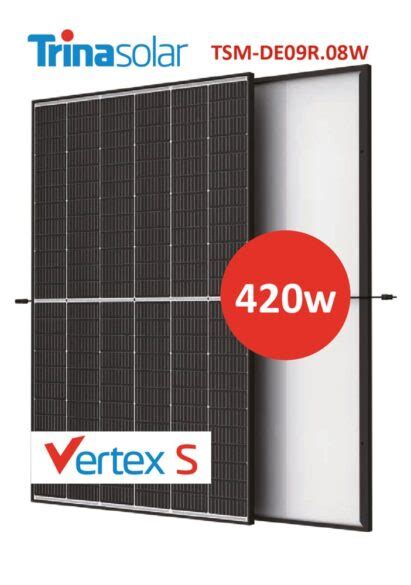 420w Trina Vertex S Solar Panel DE09R 08 Black Frame Glas Folie