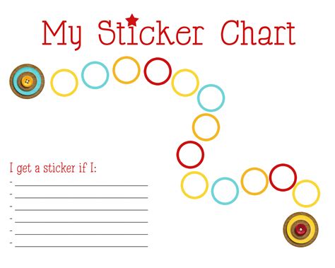 Stickers Charts Free Printable - Printable Word Searches