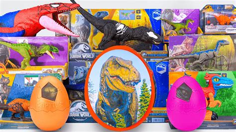 Jurassic World Unboxing Review Asmr Giant Dino Eggs Mosasaurus Trex