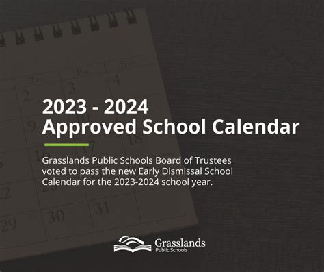 2023-2024 Grasslands School Calendar