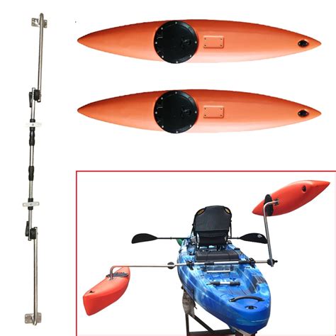 Deluxe Adjustable Canoe Outrigger Boat Stabilizer Sidekick With Floats