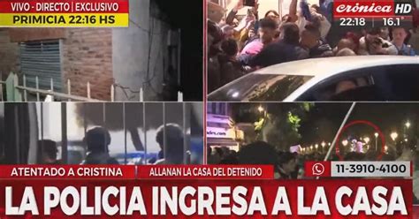 Allanan La Casa Del Cuarto Detenido Por El Atentado A Cristina Kirchner