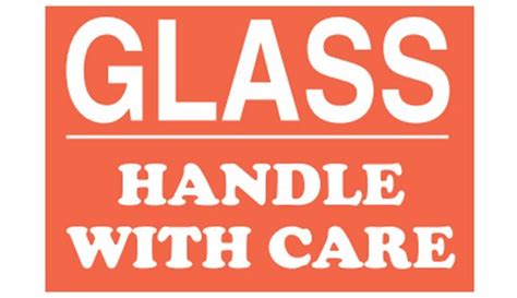 4x6 Glass Handle With Care Labels Safe And Visible