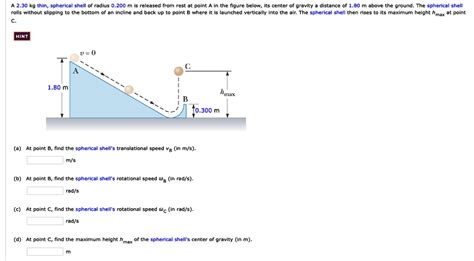 SOLVED 2 30 Kg Thin Spherical Shell Radius 200 Released From Rest