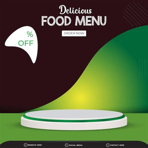 Premium Vector Delicious Food Menu Sale Discount Square Social Media