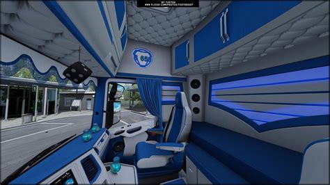 Scania S Blue White Interior 136x