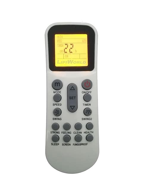 Buy Lipiworld Ac Remote Control With Display Light Old Remote