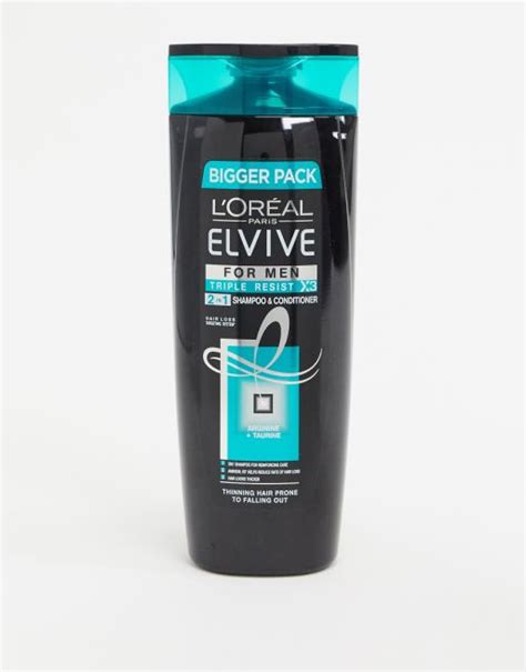 Loreal Elvive Men Triple Resist Thinning Hair 2in1 Shampoo 500ml Asos