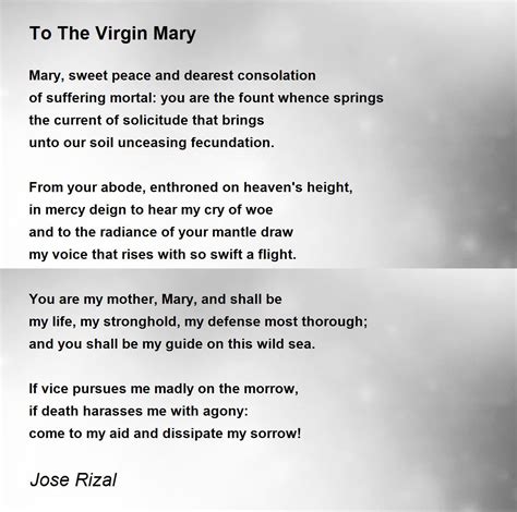 Mothers Birthday Poem By Jose Rizal Prior Column Photography