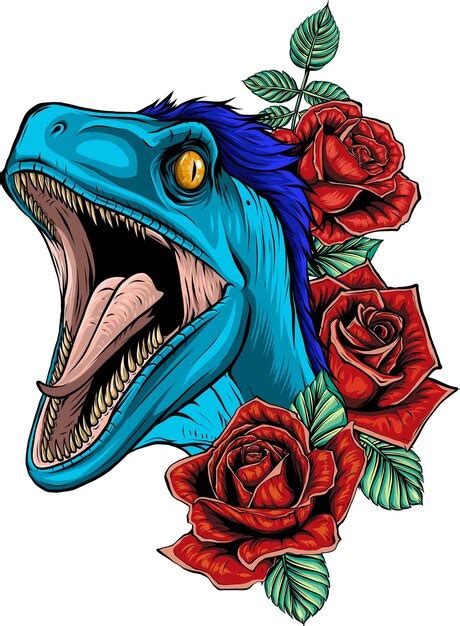 Desenho De Ilustra O Vetorial Do Dinossauro Velociraptor Vetor Premium