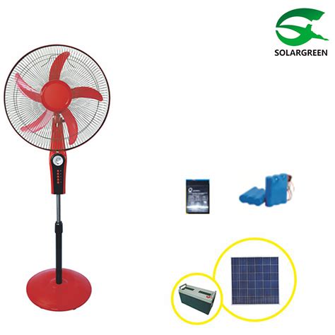 Inch Rechargeable Standing Fan Dc V Solar Fan With Remote And Light