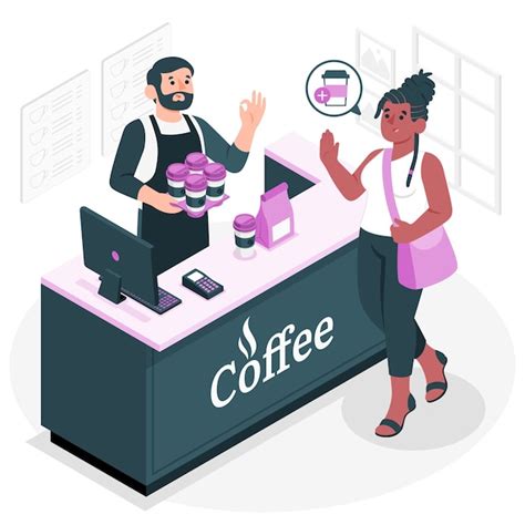 Free Vector Take Away Coffee Concept Illustration