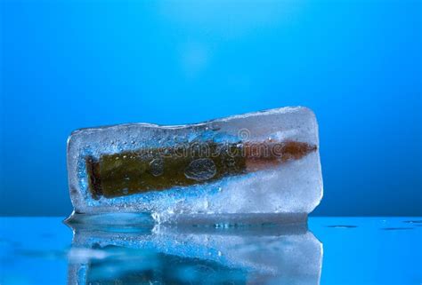 Bullet Frozen In Ice Cube Antiwar Concept Stock Photo Image Of Frost