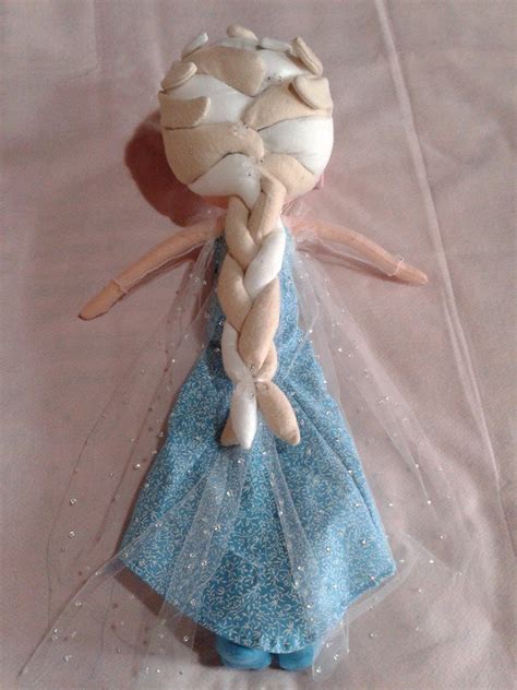 Boneca Elsa Frozen em feltro Feltro e Algodão Elo7