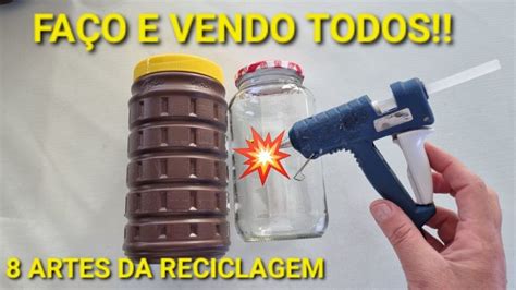 Fa O Muitos E Vendo Todos Ideias De Artesanatos Da Reciclagem De Potes