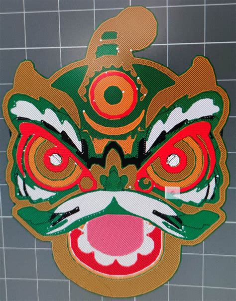 3mf File Chinese New Year Decoration Lion Dance Head・3d Printable Model