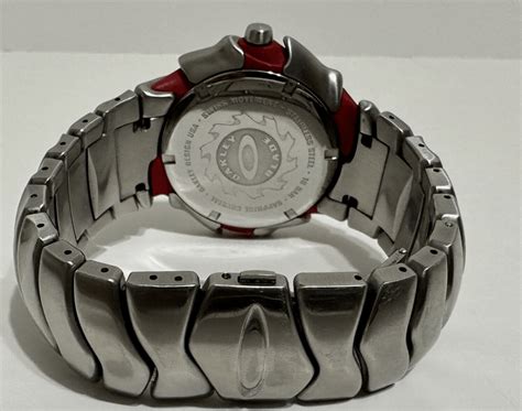 Oakley Oakley Blade Ii Watch W Red Dial Brushed Stainless Steel Grailed