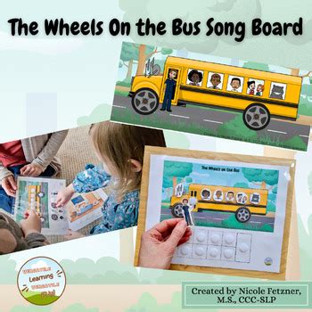 The Wheels On The Bus Interactive Printable Song Board TPT