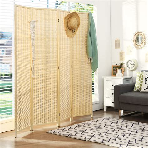 Buy Giantex Panel Ft Tall Bamboo Room Divider Folding Privacy