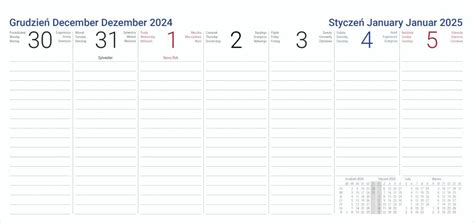 Kalendarz Biurkowy Tygodniowy Z Pi Rnikiem Na Rok Szkolny