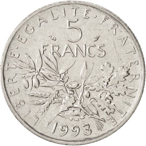 77024 France Semeuse 5 Francs 1993 Paris MS 63 Nickel Clad