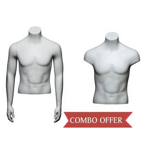 Fiberglass Standard Adams Mannequins Male Torso Headless No Foldable