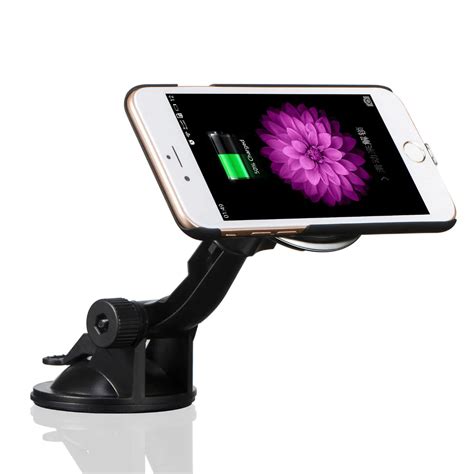 360 Rotating New Magnetic Qi Wireless Charger Car Charger Stand Holder For Iphone6 6s 6 Plus 6s