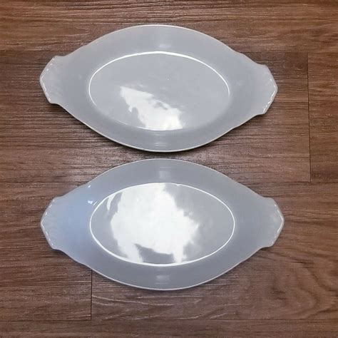 Set Of 2 Bia Cordon Bleu Oval Au Gratin Dishes Flared Handles Baking