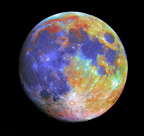 Color Enhanced Picture Of The Moon Planets And Moons Planets Moon