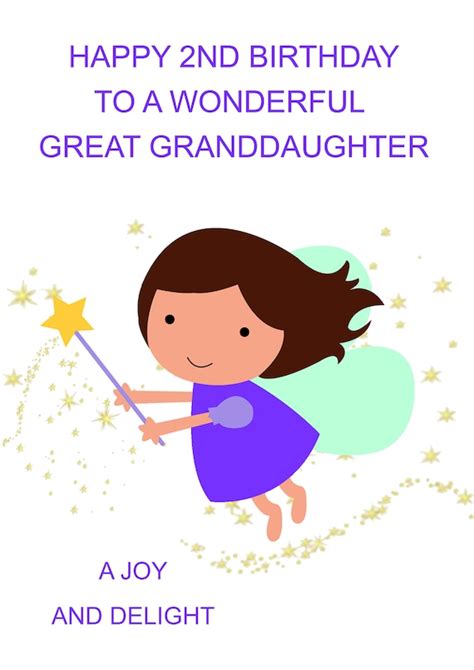 Great Granddaughter 2nd Birthday Card Etsy Uk