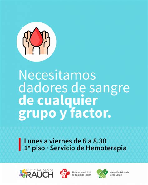 Hemoterapia Solicita Dadores De Sangre El Diario De Rauch