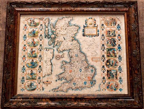 Anglo-Saxon Heptarchy Map of Britain Map Print of a 1610 Map | Etsy