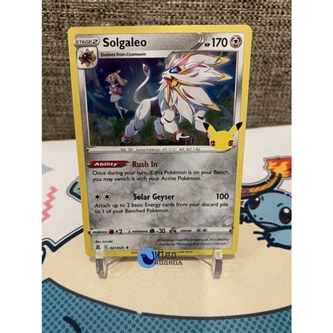 Jual Pokemon TCG English Solgaleo 21 25 Holo Rare Celebrations