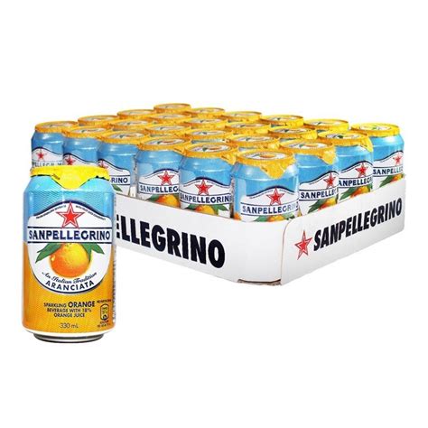 San Pellegrino 聖沛黎洛 氣泡水果飲料 甜橙口味 330毫升 X 24罐 Costco 好市多線上購物