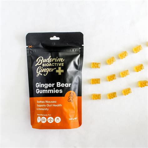 Buderim Bioactive Ginger Gummie Bears Buderim Ginger