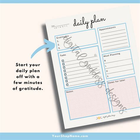 Daily Plan Printable - Etsy