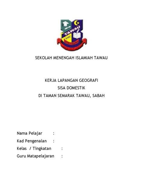 Sample Kerja Lapangan Sisa Domestik Pdf