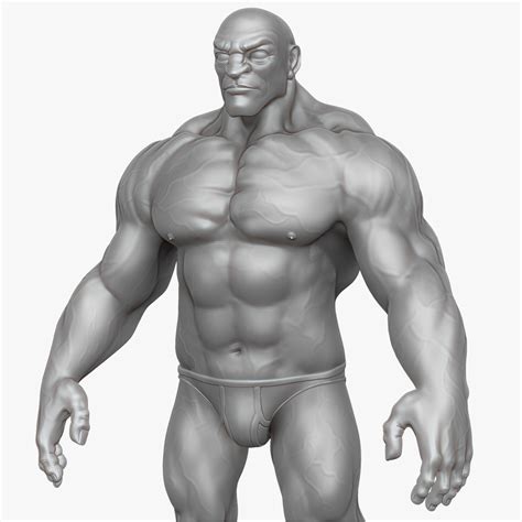 Sculpt Muscular Man Zbrush 3d Obj