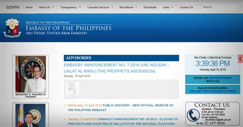 New Official Website of Phil Embassy in Abu Dhabi Launched - Abu Dhabi OFW