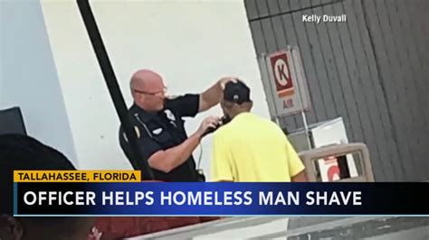 Florida Police Officer Helps Homeless Man Shave For Mcdonalds Job Interview Abc13 Houston