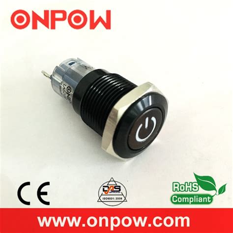 ONPOW Interruptor de botón LED para coche pulsador momentáneo de