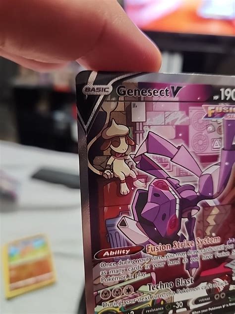 Pok Mon Tcg Genesect V Fusion Strike Holo Full Art Ebay